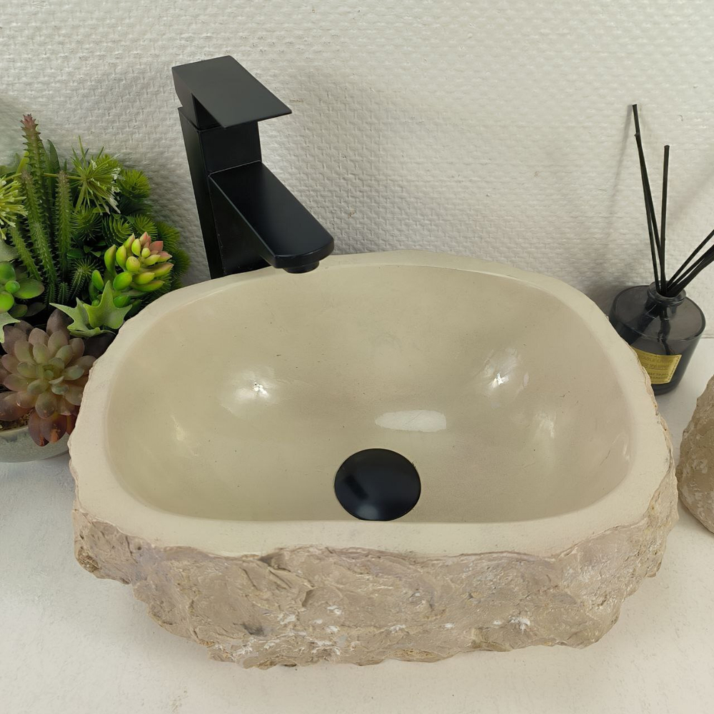 Раковина из мрамора Erozy Cream EM-65570 37*28*16 0868