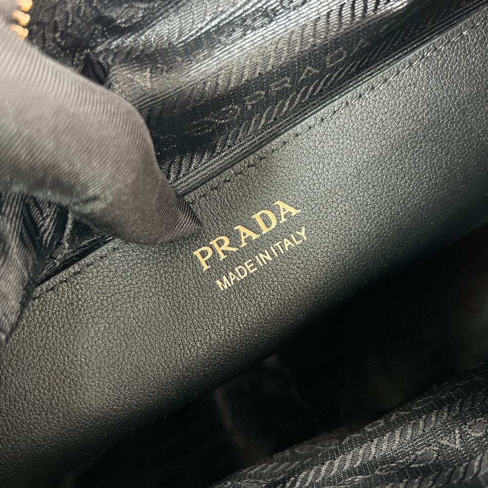 Prada Arque Large Leather Shoulder Bag 39 cm