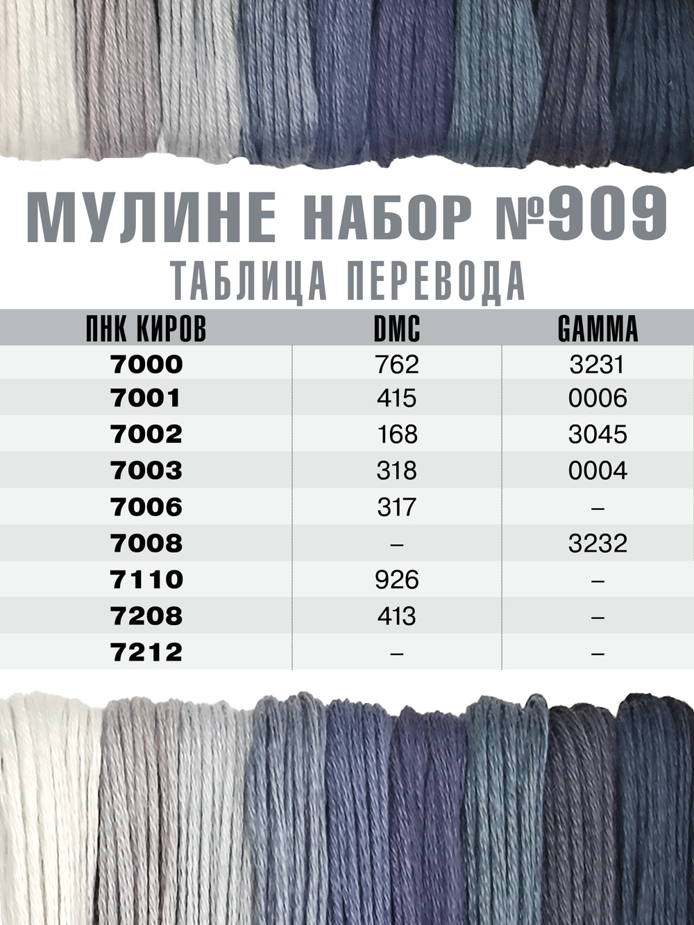 Наборы ниток мулине для вышивания ПНК Киров 9 шт.