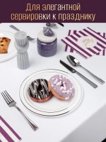 Набор пластиковой посуды "Серебро"с тарелками 23 см 6 персон