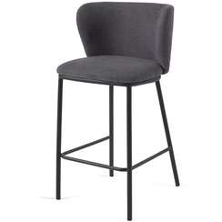 Полубарный стул Ciselia 65 см, темно-серый шенилл