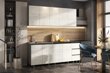 Кухня Челси 2.0 м графит / дуб крафт белый