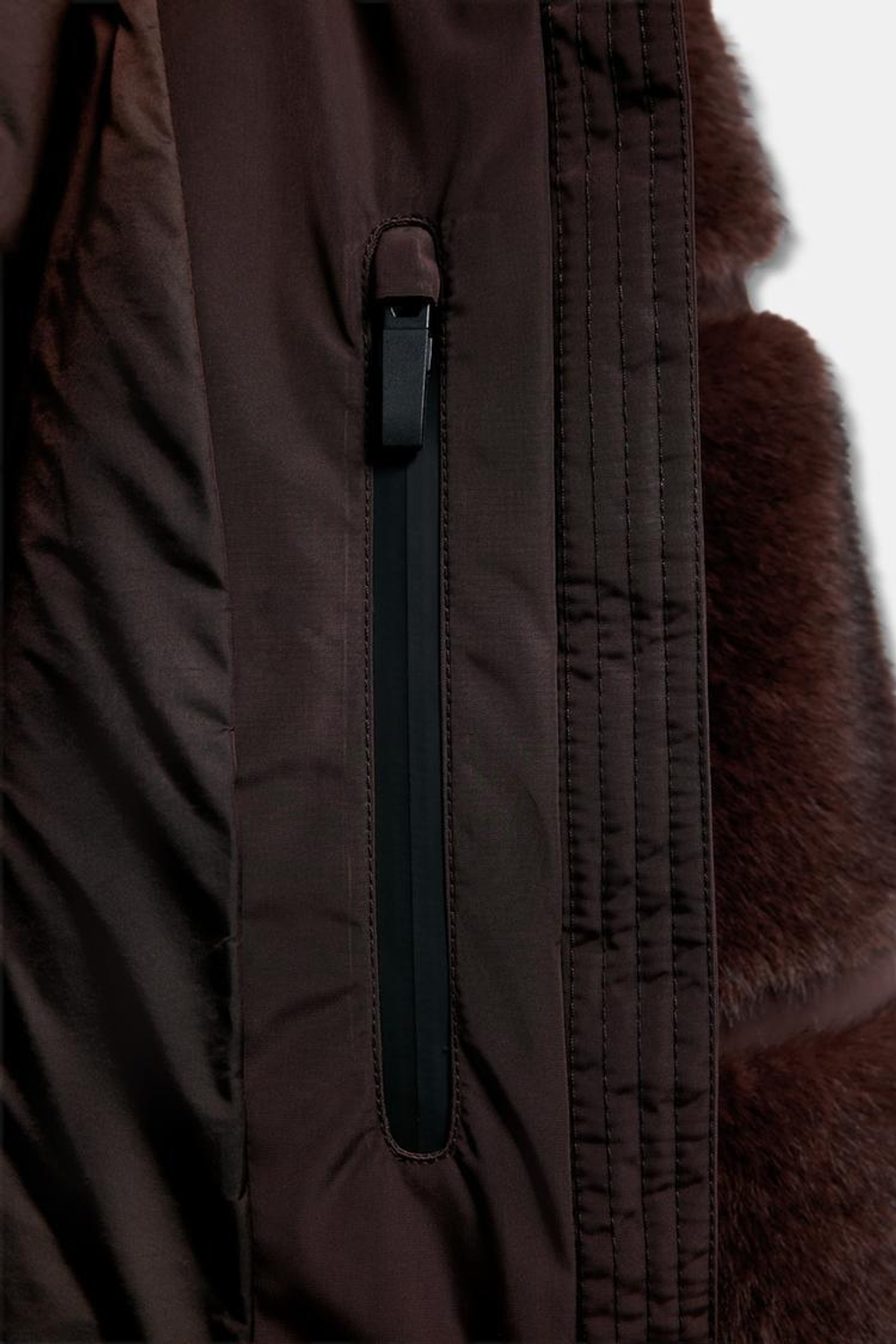 ZARA КУРТКА С ВОРОТНИКОМ-СТОЙКОЙ, КОИЧНЕВЫЙ