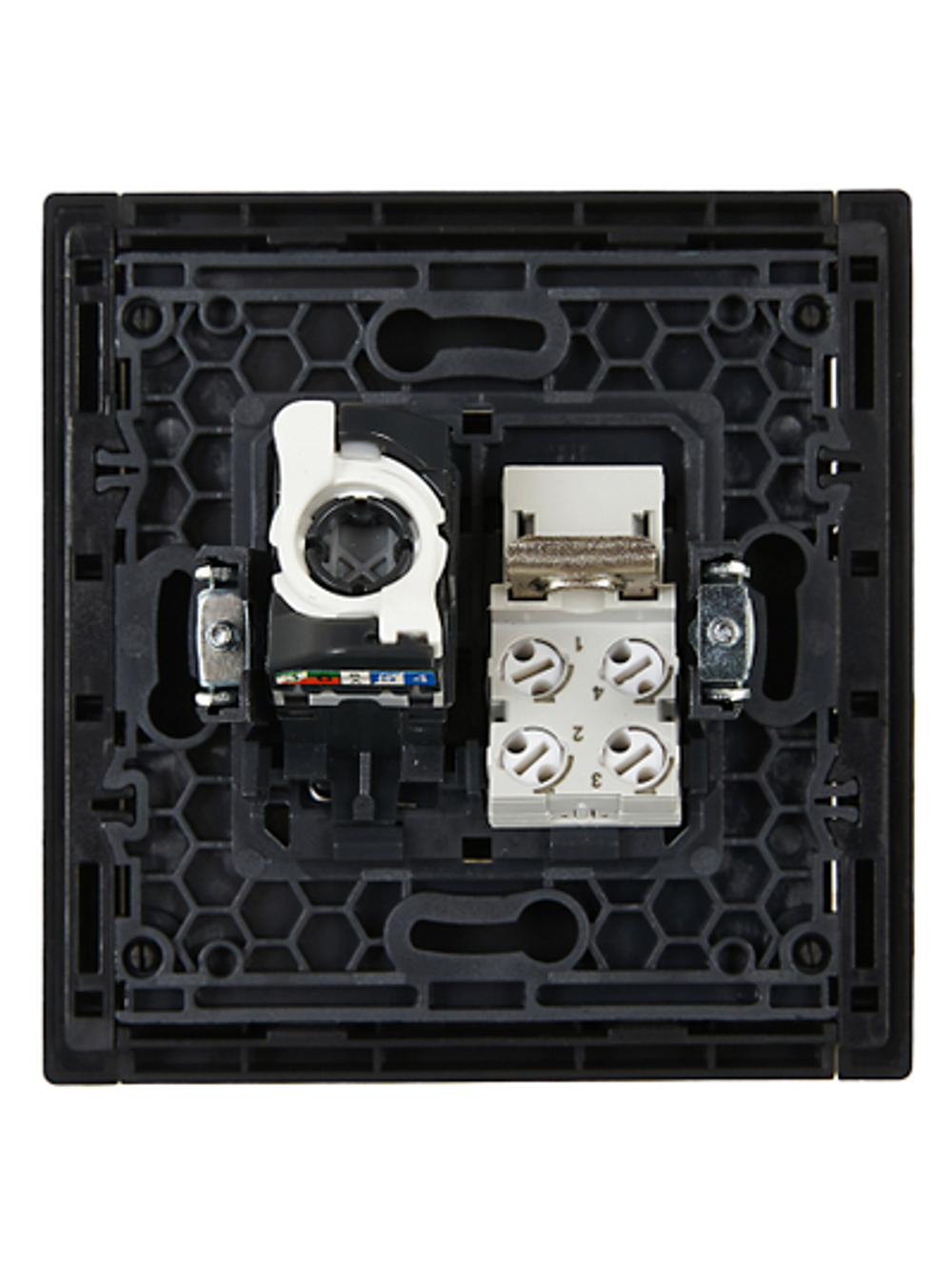 FORTE&PIANO Розетка двойная RJ11+RJ45 кат.5E FP135 черный IEK