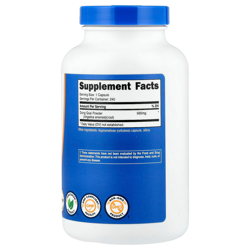 Nutricost, Dong Quai, 565 мг, 240 капсул