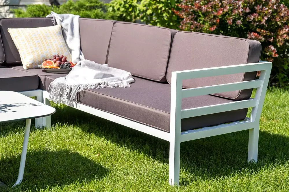 "Глория" модуль диванный угловой, каркас из алюминия