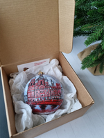 Шар стеклянный "Спас на крови",  ручная роспись