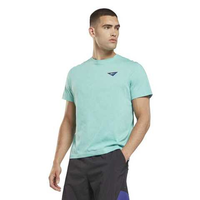 Мужская теннисная футболка Reebok Les Mills Graphic Tee - semi classic teal