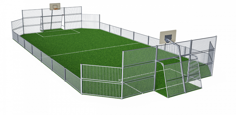 Площадка MUGA, 12x24, низкая - сталь