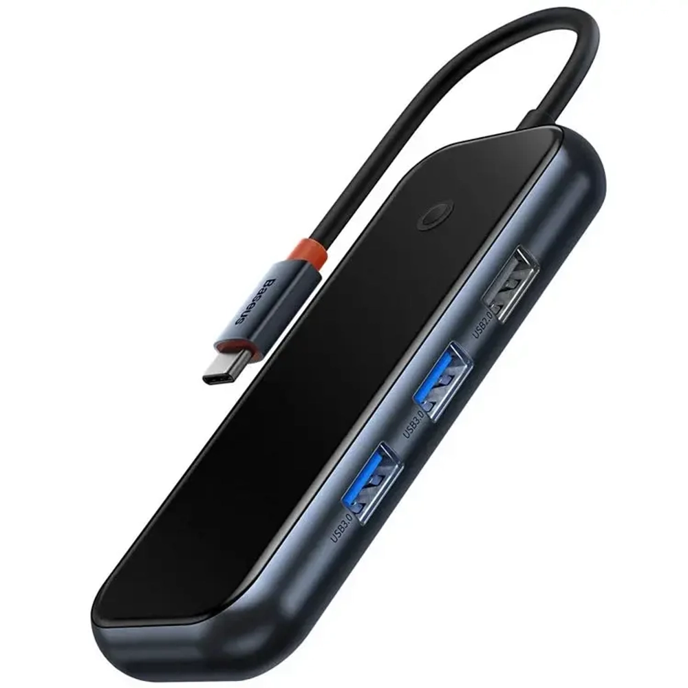 Адаптер Baseus 7 в 1 Acmejoy Type-C HUB на HDMI/USB 3.0*2/USB 2.0/Type-C PD&Data/SD/TF (BS-OH090) (Dark Gray)