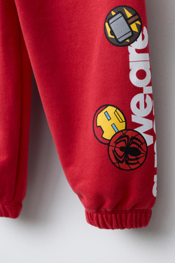 ZARA БРЮКИ-ДЖОГГЕРЫ THE AVENGERS © MARVEL, КРАСНЫЙ