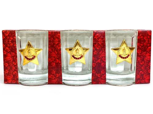 Набор стеклянных стопок «Орден Славы»