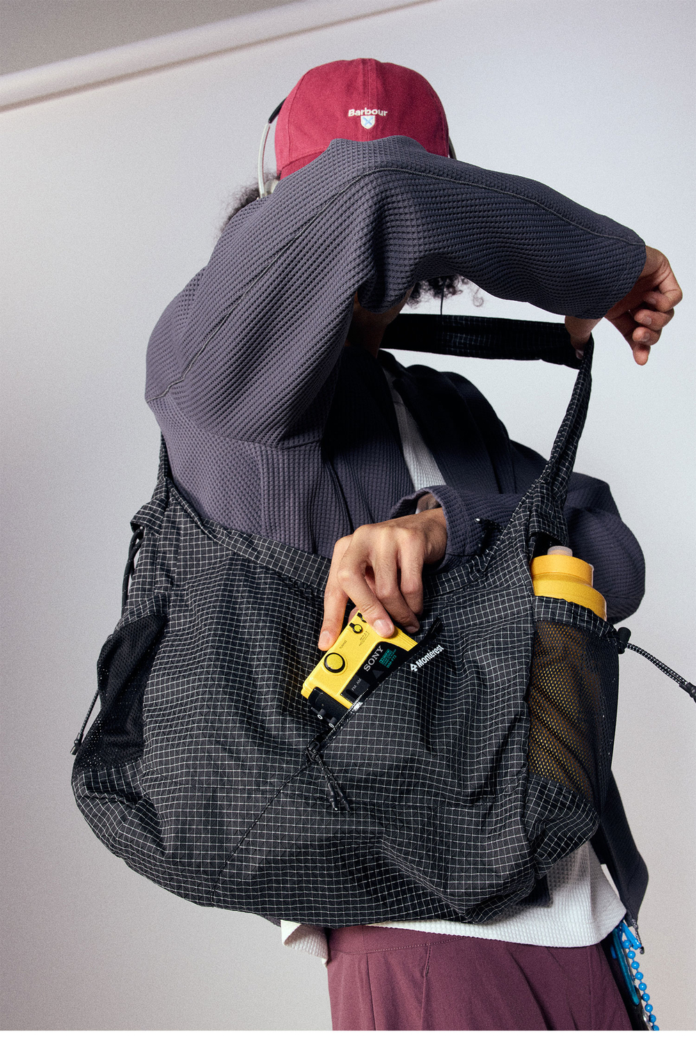 Сумка Nothomme Monterest Outdoor Drawstring Adjustable Ruffled Plaid Crossbody Hobo Bag