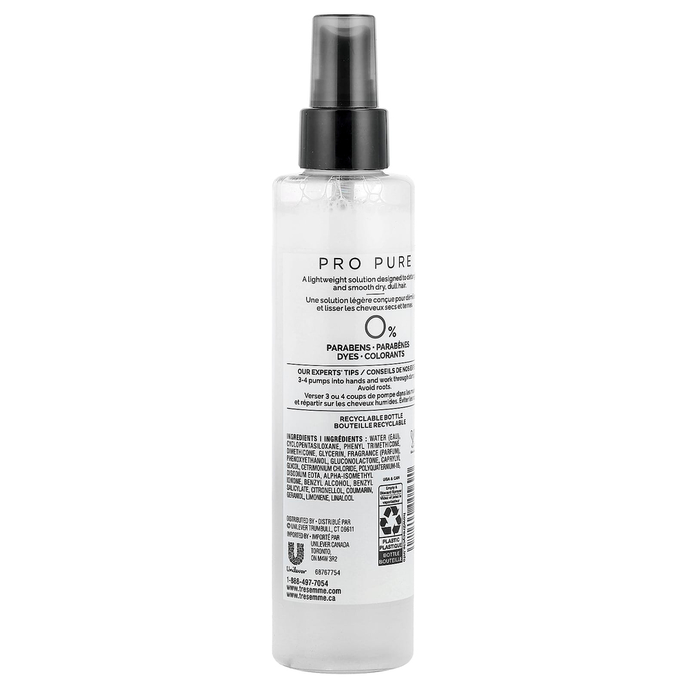 TRESemmé, Pro Pure, несмываемый кондиционер-спрей, для расчесывания и разглаживания волос, 180 мл (6,1 жидк. унции)
