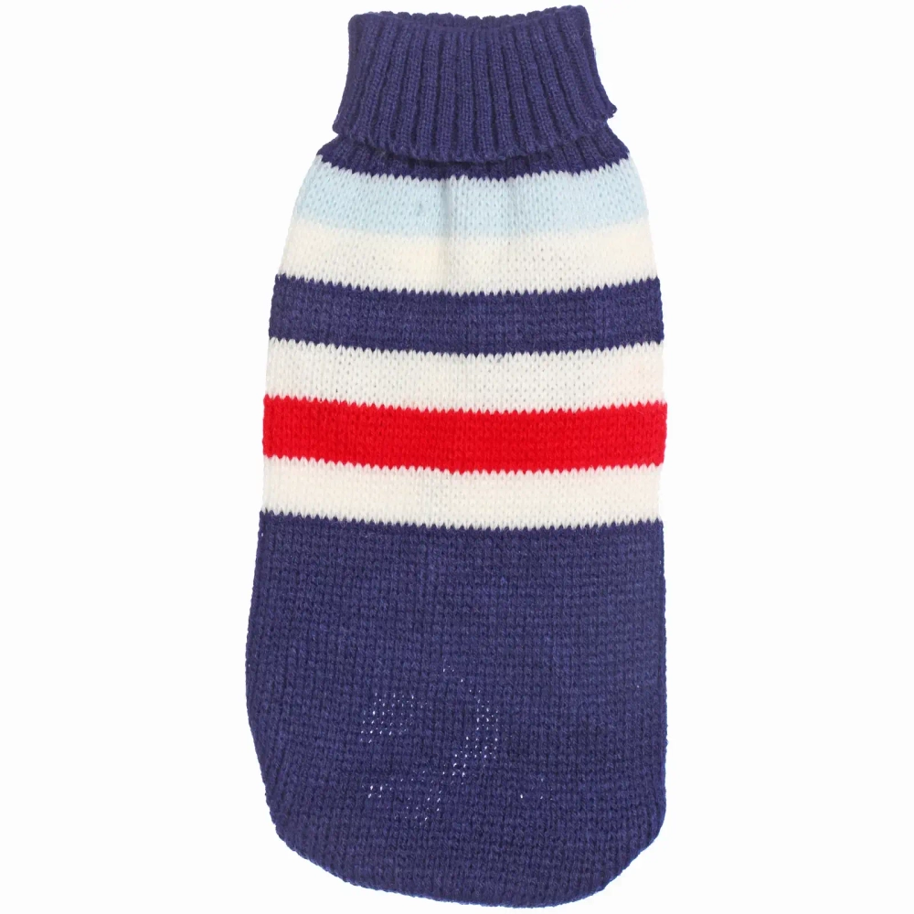 Кофта - свитер для мелких пород собак и кошек «BRO Style», полосочки, цвет синий, р S