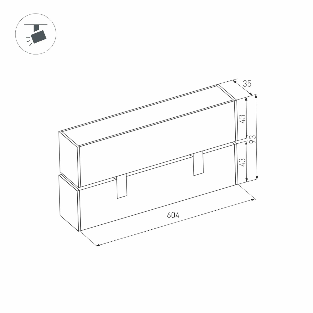 Светильник MAG-FLAT-FOLD-45-S605-18W Day4000 (BK, 100 deg, 24V) (Arlight, IP20 Металл, 5 лет) 026996
