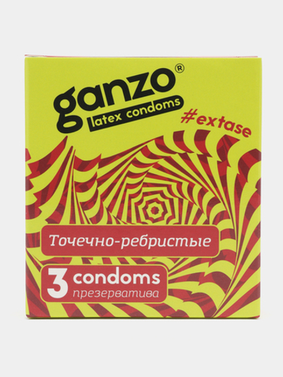 Презервативы Ganzo Точечно-ребристые , 3 шт