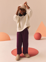 Брюки с флисовой подкладкой Next B55-695, Бордовый, Молочный