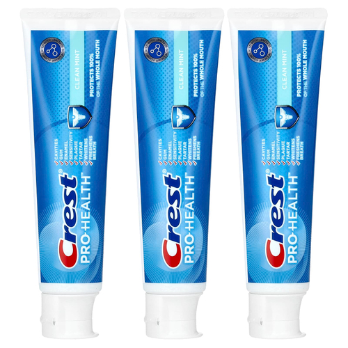Crest, Pro-Health, зубная паста с фторидом, чистая мята, 3 тюбика по 121 г (4,3 унции)