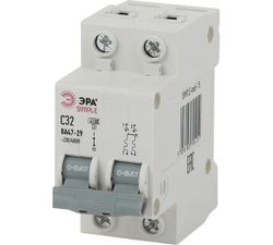 ЭРА SIMPLE-mod-15 SIMPLE Автоматический выключатель 2P 32А (C) 4,5кА ВА 47-29