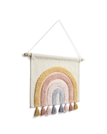 Настенный гобелен Tadea 100% хлопок разноцветная радуга 60 x 52 см
