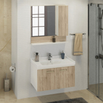 Comforty. Тумба-умывальник "Рига-80" дуб сонома с раковиной Comforty 9335-80
