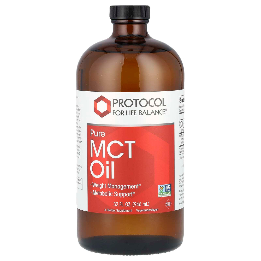 Protocol for Life Balance, чистое масло MCT, 14 г, 946 мл (32 жидк. унции)