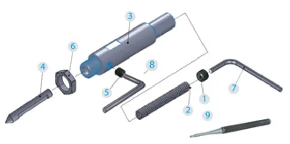Коронка из быстрорежущей стали Karnasch Mini-Cut Ø6×8 мм, HSS-M2 с покрытием TIN-GOLD, арт. 21.1000-006