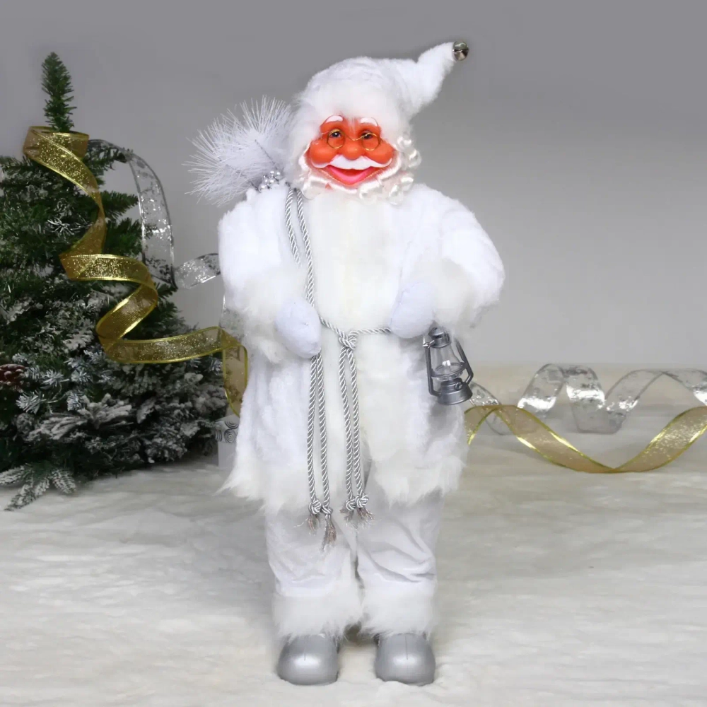 Дед Мороз - Лесовичок «Снежные времена» 60 см, Белый