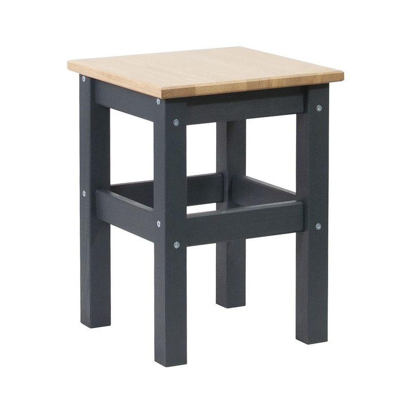 Табурет для кухни, 33х33х45, Одвар, деревянный, для кухни, сосна, серый, IKEA