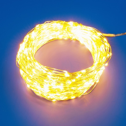 ULD-S10000-1000-DTA-RC WARM WHITE IP44 DEW Гирлянда светодиодная Роса. 100м. 1000 светодиодов. Теплый белый свет. Пульт ДУ в-к. Провод прозрачный. ТМ Uniel