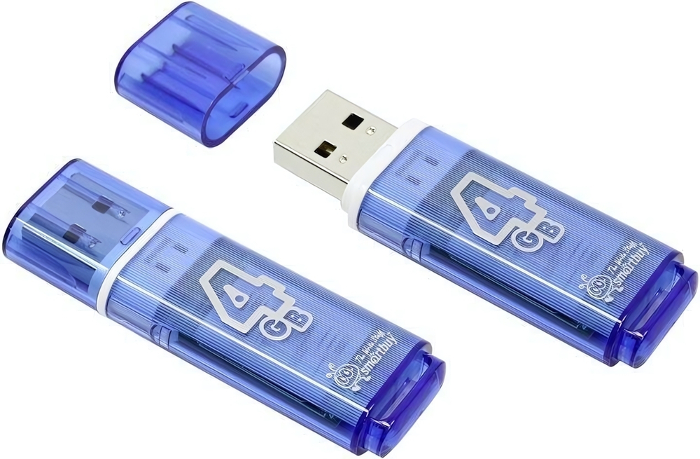 Флеш-накопитель 4 Gb Smartbuy Glossy Blue