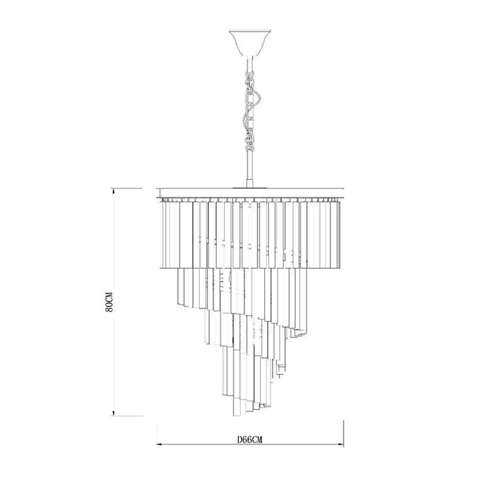 Люстра Helix chrome/amber