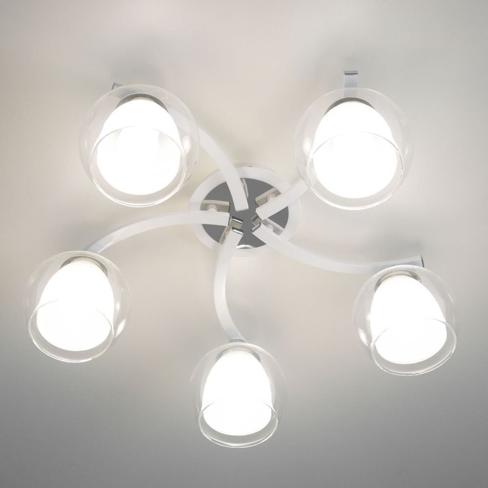 Citilux Кристи CL152150 Люстра потолочная Белая Хром