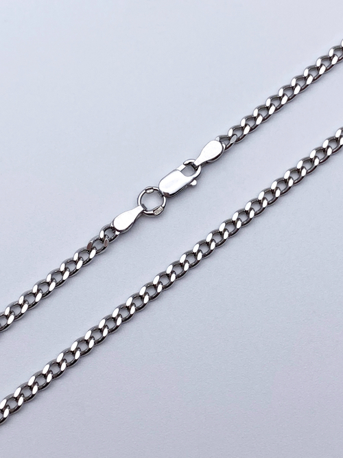 Цепь из серебра/Панцирь/Родий