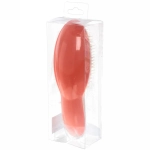 Расческа массажная компактная «Manhattan style», цвет оранжевый/белый, 20,5*7,5см