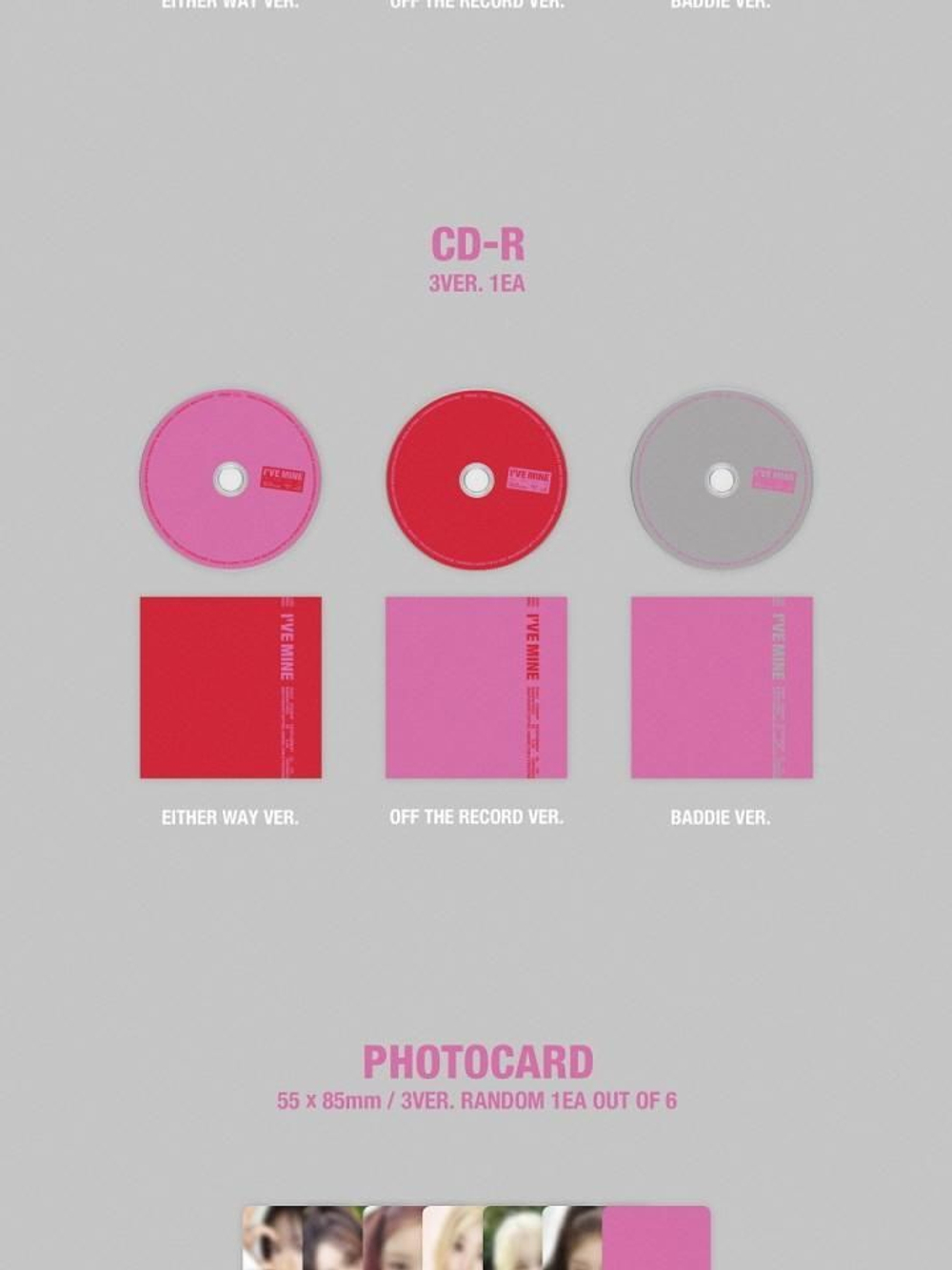 Альбом IVE - I'VE MINE 1st EP Album 3 Version SET