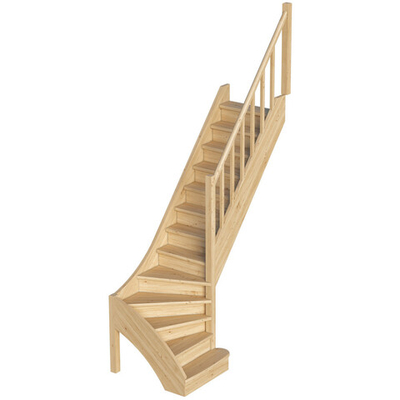 Лестница на второй этаж ЛС-07м/3 Правая с подступенками