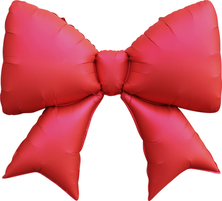 К Фигура Бант Красный Сатин 85*67 см.