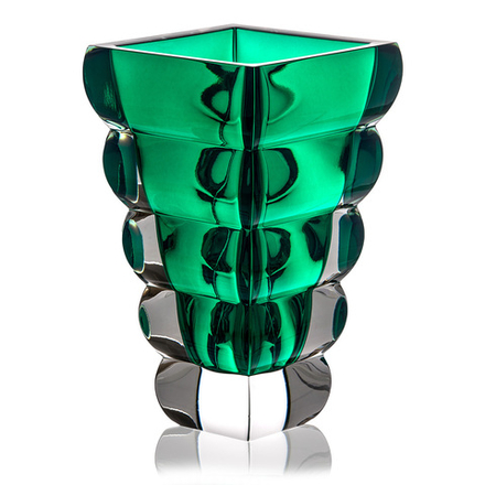 Ваза Rogaska Adria зеленая, 25 см