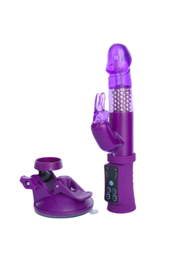 Вибратор с клиторальным стимулятором A-Toys by TOYFA, TPR, фиолетовый, 22 см