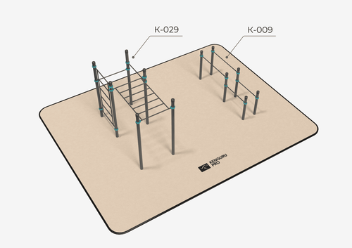 Воркаут площадка №2 (9 х 7 м)