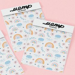 Ткань габардин детская радуга