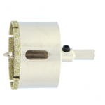 Сверло по керамической плитке и стеклу, 45 х 55 мм, шестигранный хвостовик, с центрующим сверлом Сибртех 72721