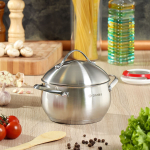 Кастрюля нерж, 1.9 л, с крыш, Daniks, Мальта, GS-01345KS-16CA, индукц