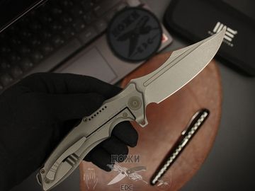 Складной нож WE Knife Chimera 814B c клинком из стали CPM-S35VN, рукоять титан
