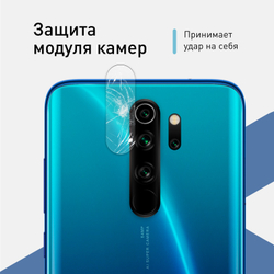 Стекло на камеру ROSCO для Xiaomi Redmi Note 8 Pro оптом (арт. XM-RN8P-CLEAR-CAM-GLASS)