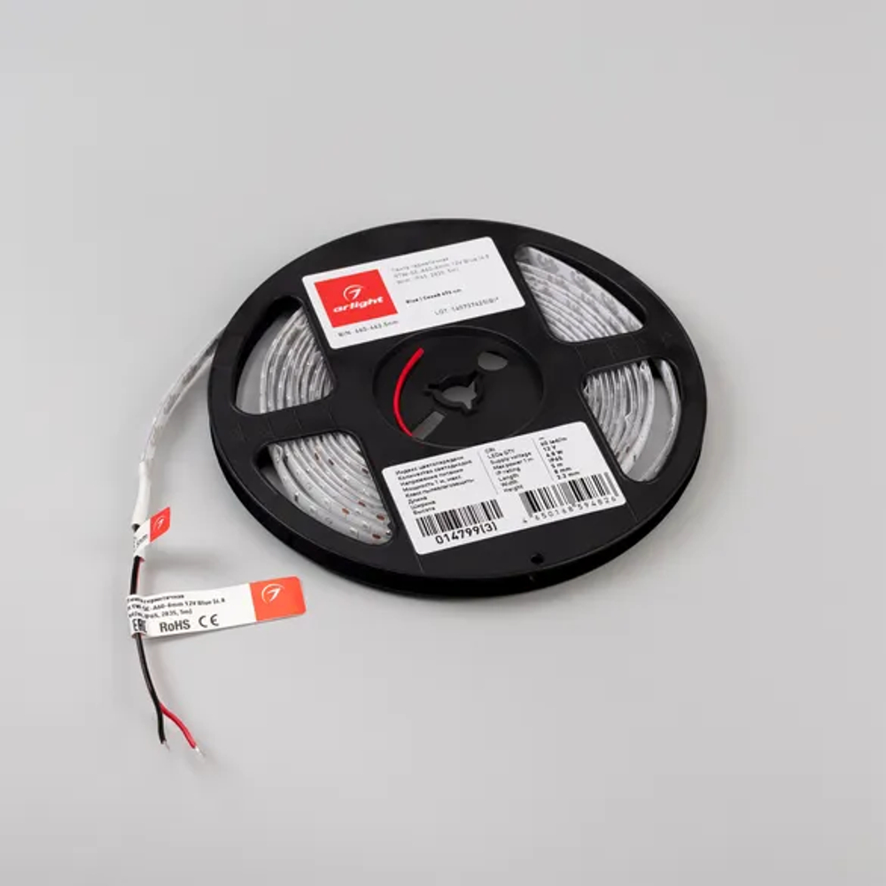 Светодиодная лента герметичная RTW-SE-A60-8mm 12V Blue (4.8 W/m, IP65, 2835, 5m) (Arlight, 4.8 Вт/м, IP65) 014799(3)
