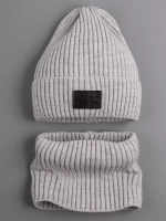 Шапка для мальчика со снудом демисезонная серая