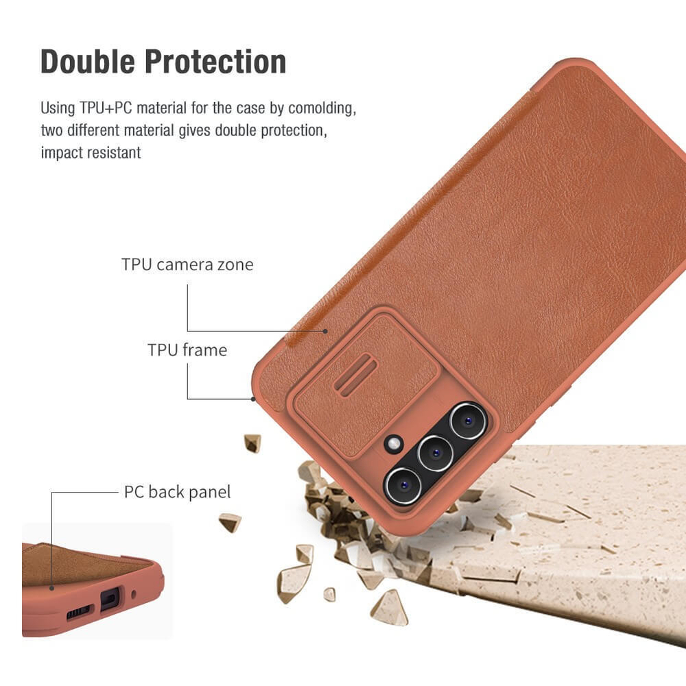 Кожаный чехол-книжка Nillkin Leather Qin Pro для Samsung Galaxy A54 5G